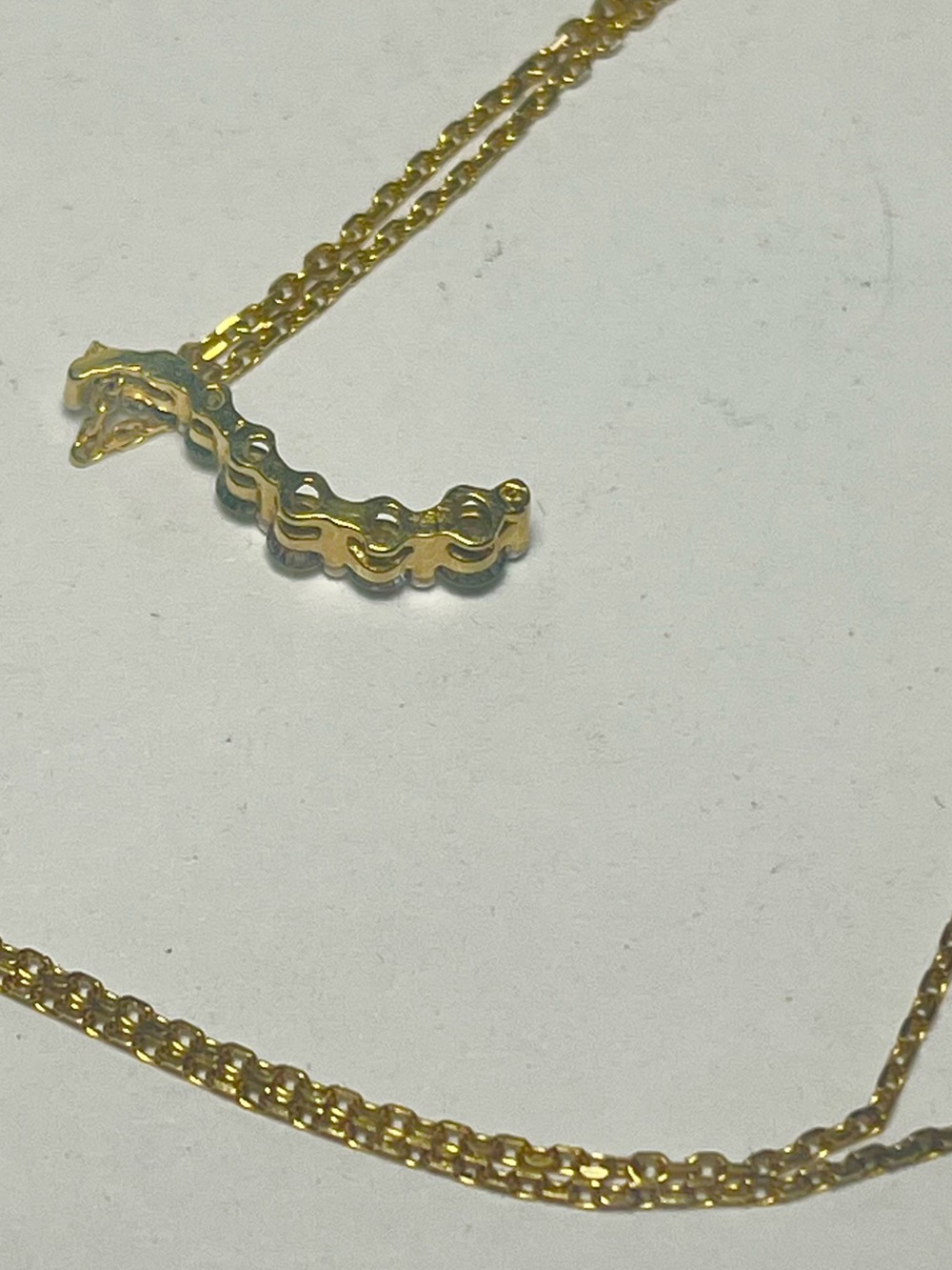 14k Solid Gold Genuine Diamond Journey Pendant 18” Necklace - Picture 5 of 9